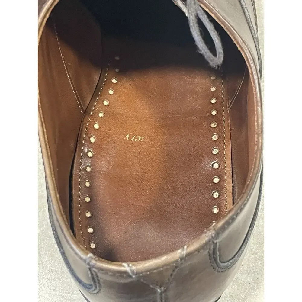 Allen Edmonds Montgomery Brown Moc Toe Lace Up Blucher Men’s Size 9.5 -Preppy